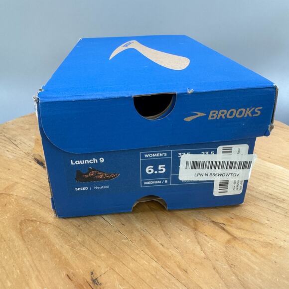 Brooks Launch 9 Wild Women's Size 6.5 Running Shoes Cheetah Citrus/Coral/Black - Picture 7 of 7